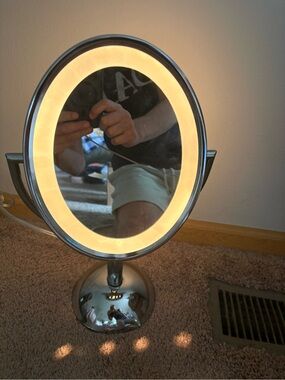 Revlon Chrome Oval LED Makeup Mirror with Warm Light